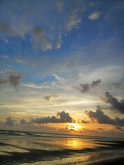 sunset over the ocean