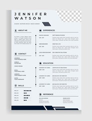 Cv,resume,curriculum vitae, Letterhead template in black,white and gray  Color For Multinational and corporate Company