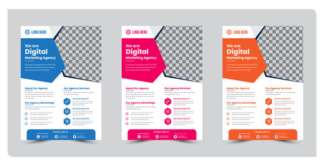 Business Flyer Design, Digital Marketing Agency Flyer Template