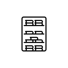 Bookshelf icon in vector. Logotype