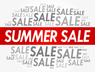 SUMMER SALE word cloud collage, business concept background