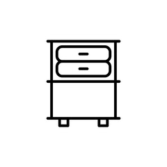 Nightstand icon in vector. Logotype