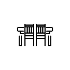 Dining Table icon in vector. Logotype