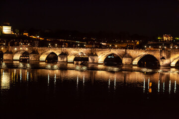 Fototapeta na wymiar Сharles bridge at night