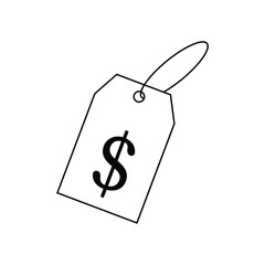 price-tag line icon