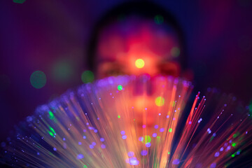 Galaktische Frau im cyber space