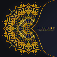 Luxury mandala round ornament pattern background
