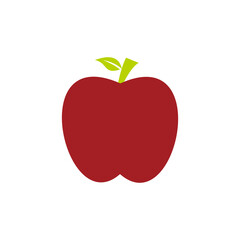 Apple red icon vector illustration sign
