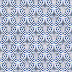 Fototapeta na wymiar Art deco seamless pattern. Minimalistic geometric design. Vintage elegant background. Fan style texture in blue and gray.