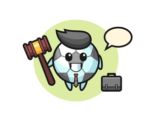 Illustration of football mascot as a lawyer