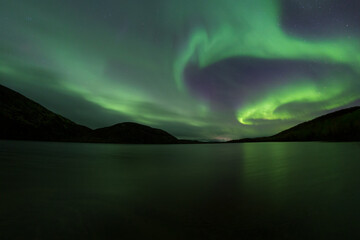 aurora over the lake