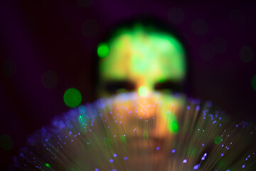 Galaktische Frau im cyber space