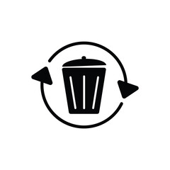 trash icons and recycle signs. trash and recycle sign