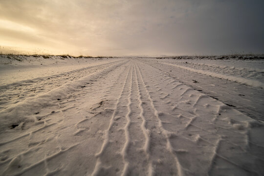 snow on the beach
