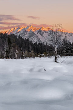 sunset in the mountains