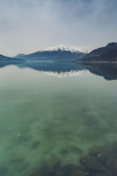 lake and mountains