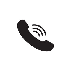 Phone icon in trendy flat style.Telephone symbol