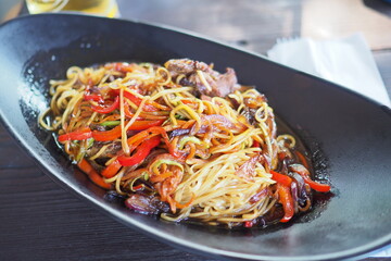Red Pepper Spaghetti Dish