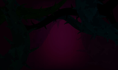 Fototapeta premium Darkness of mysterious thorn forest