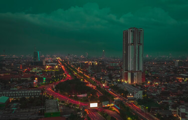 view of the city of Surabaya, East Java, Indonesia