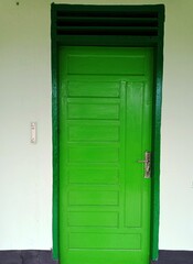 green old motif window at hospital