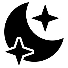 Moon icon design solid style