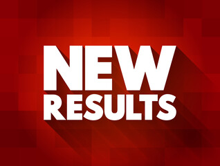 New Results text quote, concept background