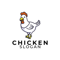 Chicken flat logo design