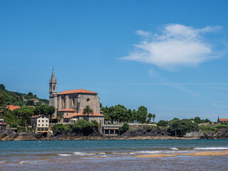 catholic church seen from the beach