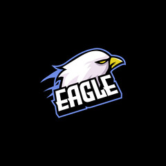 Eagle e-sport mascot logo design badge