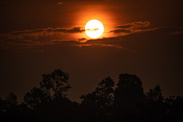 sunrise in an indian village