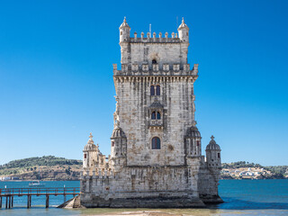 Fototapeta na wymiar details of the tower of Belen in Portugal