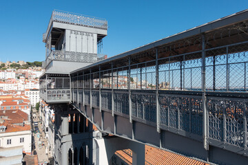 iron footbridge of the Santa Justa elevator