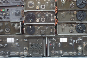 room with very old radio equipment