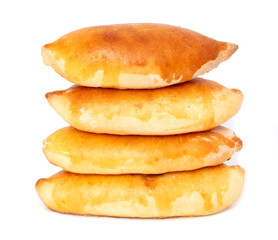 Cabbage patties isolated on a white background.