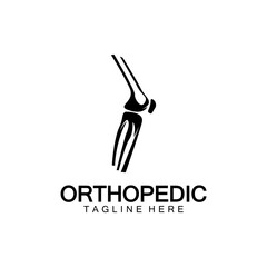 Orthopedic Health Bone Logo vector illustration Design template,Knee Bone Logo designs concept, Health Bone logo symbol icon