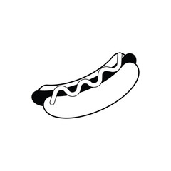 Hotdog food icon design sign image