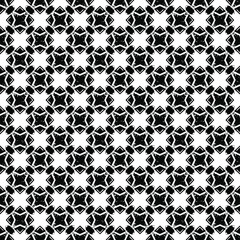 Black and white pattern texture. Bw ornamental graphic design. Mosaic ornaments. Pattern template. Vector illustration.