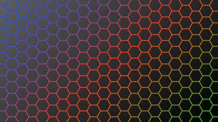 Colorful polygonal rainbow vector background
