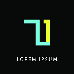 21 Number Logo Designs on Creative Black Background. Creative logo design.