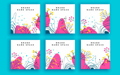 Set of sale banner template design. Vector illustration.