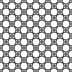 Black and white pattern texture. Bw ornamental graphic design. Mosaic ornaments. Pattern template. Vector illustration.