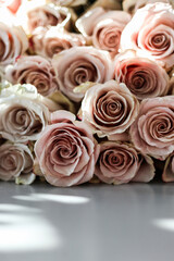 quicksand rose on the florist's table