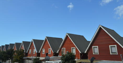 houses , sky , roof, windows
