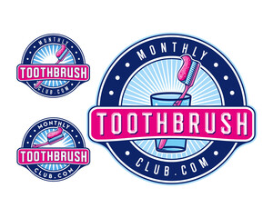 toothbrush logo stamp
