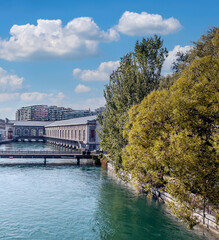 Leman lake in Geneva