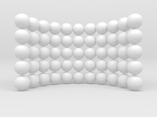 White balls decorative abstract background