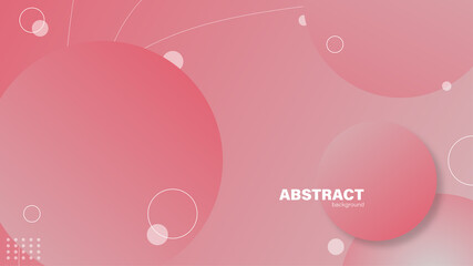 Abstract pink background with circle geometric, background with copy space for design, vector.