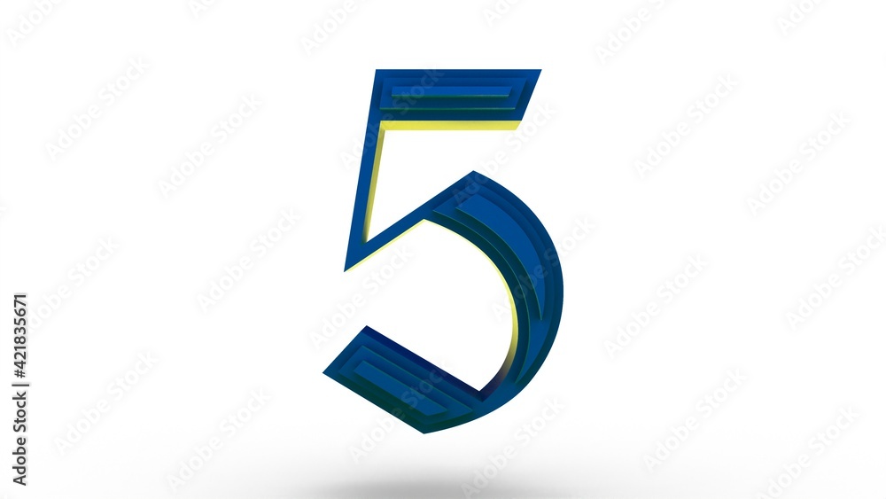 Aufkleber 3d number 