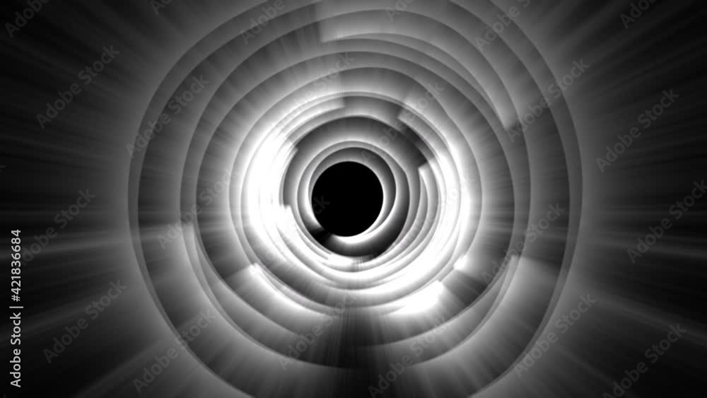Poster abstract black and white circular patterns